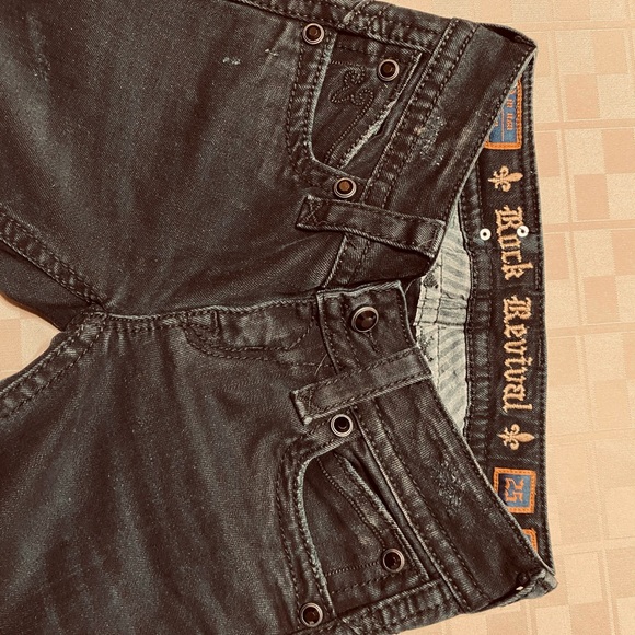 Women's Rock Revival Amy Skinny Jean Size 25 (0/1) X 29 Black EUC Low rise - Picture 6 of 9